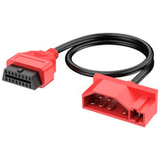 Autel 7-pin to 16-pin front connector showing solid fit and reliable connection