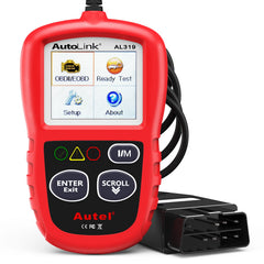Autel AL319 front display showing codes and quick diagnosis benefit