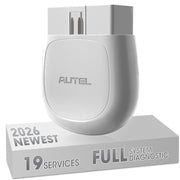 Autel AP200 plugged into OBDII port shows compact connection and fast diagnostics