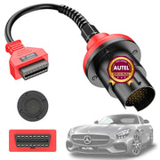 Autel adapter front view showing robust connectors and sturdy housing benefit reliable connection