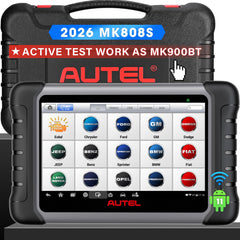 Autel MK808S front tablet display showing diagnostic home screen for faster diagnosis
