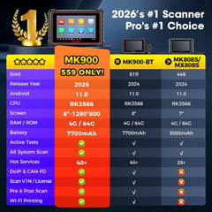 Autel MK900 eight-inch screen displaying live data for clearer waveform readings