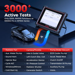 Autel MK900 performing actuator test demonstrating bidirectional control verification