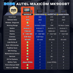 Autel MK900BT rear with 8MP camera for VIN photos and evidence capture