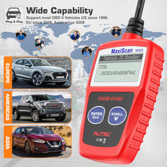 Autel MS309 connected to vehicle OBD-II port demonstrating plug-and-play convenience