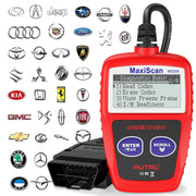Autel MS309 front view showing compact housing and buttons for quick diagnostics