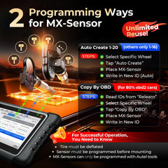 Autel MX-Sensor press-in valve detail demonstrating fast installation