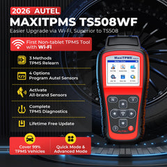 Autel TS508WF rear ports and battery compartment visible for reliable connectivity and charging
