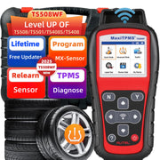 Autel TS508WF front view showing rugged housing and controls, reliable shop durability