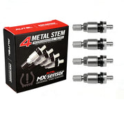 Autel metal valve stem kit front packaging showing four stems and benefits