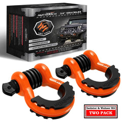 AUTMATCH front view of 3/4" D ring shackles showing robust build and secure fit
