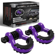 AUTMATCH front view of 3/4" D-ring shackles pack showing sturdy construction and rating benefit