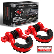 AUTMATCH front view of two 3/4" D ring shackles showing build and finish benefits