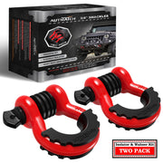 AUTMATCH front view of two D ring shackles showing sturdy construction and secure connection benefit