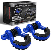 AUTMATCH front view of both 3/4" D-ring shackles showing robust construction and reliability