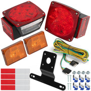 AUTO-GEKKO front view of tail light showing bright LEDs and durable lens for visibility