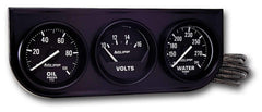 AUTO METER 2397 front console view showing black dial and bezel, clear readings
