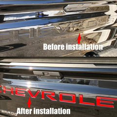Auto Safety close-up of 3D letter texture and 3M adhesive edge for durable bond