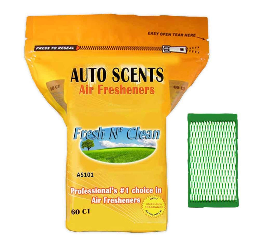 Auto Scents front packaging showing 60 pads and value for multiple rooms