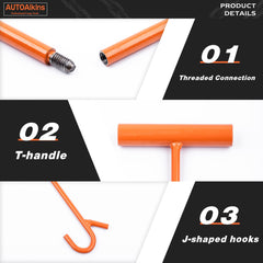 AUTOAlkins two-piece disassembled showing compact storage convenience in toolbox