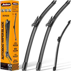 AUTOBOO front packaging for Ford Edge wipers showing contents and fitment benefit