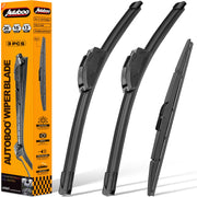 AUTOBOO front packaging showing complete CR-V wiper set, clear labeling and fit benefit