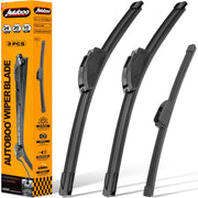 AUTOBOO front packaging showing three-blade set and Kia Soul fitment benefit