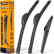 AUTOBOO front packaging showing full 3-blade replacement set for quick selection