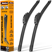 AUTOBOO front packaging showing wiper blades and pair convenience