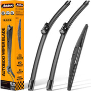AUTOBOO front packaging showing complete HR-V 2023–2025 wiper kit and contents