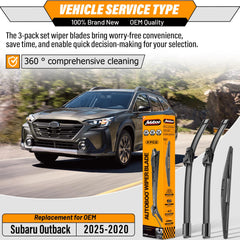 AUTOBOO blade installed on Subaru Outback front windshield for improved visibility