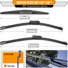 AUTOBOO rear blade mounted on Subaru Outback rear window for clear rear view