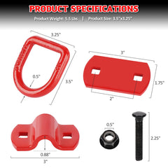 AUTOBOTS D-ring mounted on trailer floor demonstrating secure cargo anchoring
