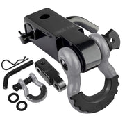 AUTOBOTS front view of gray 2-inch hitch receiver showing robust construction and fit