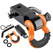 AUTOBOTS front view of orange 2-inch hitch receiver showing robust design benefit