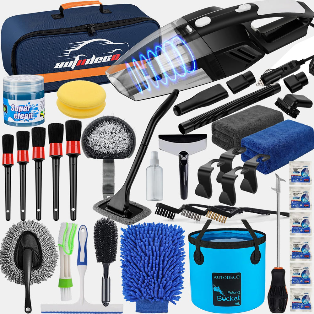 AUTODECO front display of kit showing organized tools and benefits of completeness