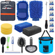 AUTODECO front view of kit in blue canvas bag showing organized storage and portability