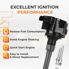 autoexact ignition coil close-up highlighting epoxy potting and durable connector for stable spark delivery