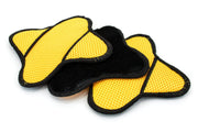 Autofiber scrub ninja star front pack showing three black and gold scrubbers, convenient grip