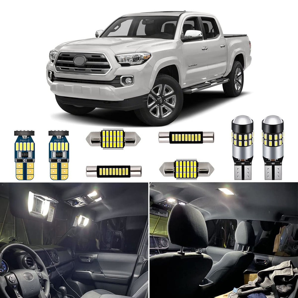 AUTOGINE front packaging showing complete Tacoma LED kit and contents