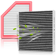 AUTOKAY front packaging showing both cabin and engine filters and OEM fit benefit