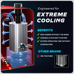 AutoLine Pro compressor detail highlighting built-in air source for quick on-site testing