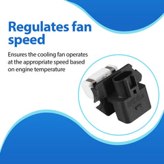 Automkt resistor installed in engine bay improving fan speed control