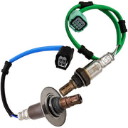 Automotive-leader front packaging showing two O2 sensors and warranty benefit