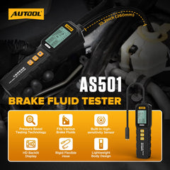 AUTOOL AS501 stainless steel probe close-up demonstrating corrosion resistance