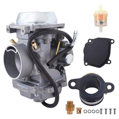 Autoparts carburetor side detail highlighting throttle linkage and fitment benefits