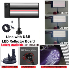 AUTOPDR close-up of LED tube highlighting crisp reflection for accurate dent detection