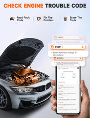 AUTOPHIX 3210 plugged under dashboard in vehicle demonstrating quick installation and immediate diagnostics