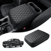 Autorder front view of center console cover showing tailored fit and protection