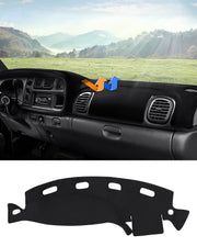 Autorder front view of dash cover showing fit and contour for Dodge Ram, protects dash